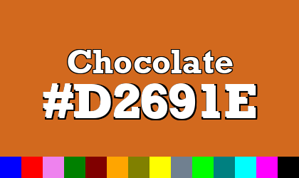 HTML color Chocolate hex: D2691E