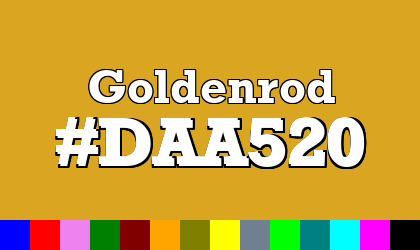 HTML color Goldenrod hex: DAA520