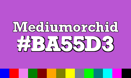 HTML color Mediumorchid hex: BA55D3