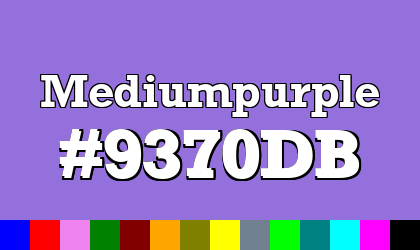 HTML color Mediumpurple hex: 9370DB