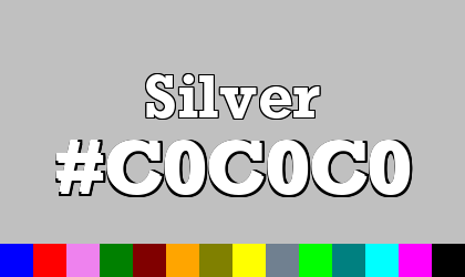 HTML color Silver hex: C0C0C0